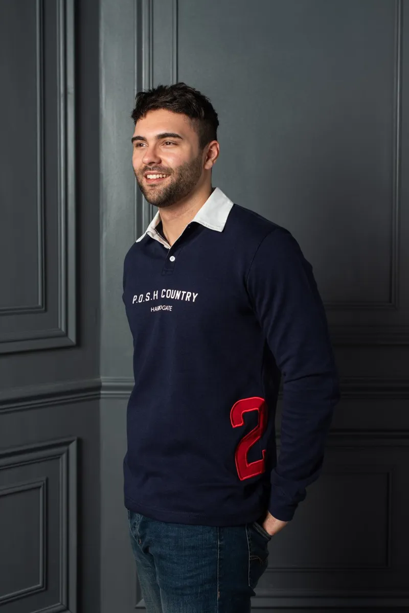 POSH Country Ruddington Rugby Shirt Navy-2